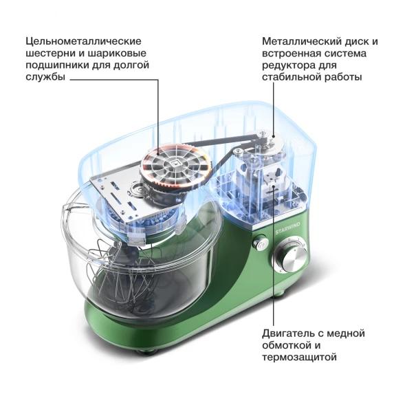 Миксер планетарный Starwind SPM5181 1300Вт золотистый