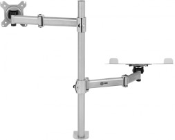 Кронштейн для монитора/ноутбука Cactus CS-VM-LH07-AL серебряный 13&amp;quot;-27&amp;quot; макс.8кг настольный поворот и наклон