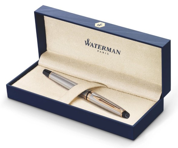 Ручка роллер Waterman Expert 3 (CWS0951980) Steel GT F черн. черн. подар.кор.