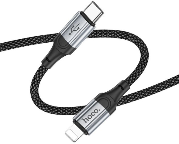 Кабель Hoco X102 Fresh iP USB-C-Lightning (m) 1м черный коробка