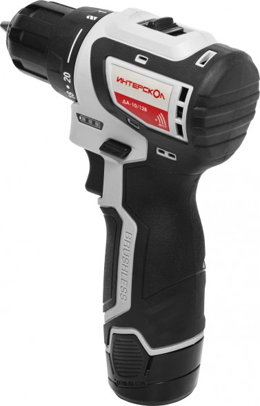 Дрель-шуруповерт Интерскол ДА-10/12В 36 без АКБ и ЗУ аккум. патрон:быстрозажимной (687.0.0.70)