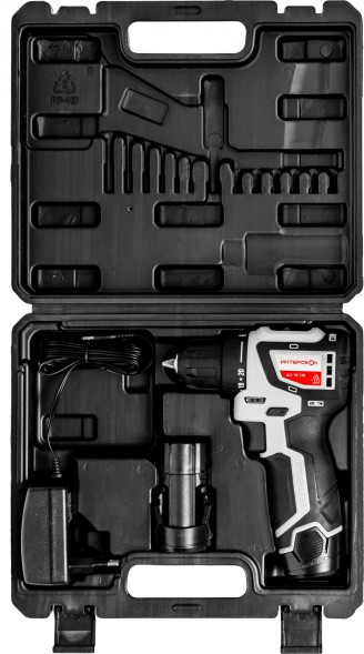 Дрель-шуруповерт Интерскол ДА-10/12В 36 без АКБ и ЗУ аккум. патрон:быстрозажимной (687.0.0.70)