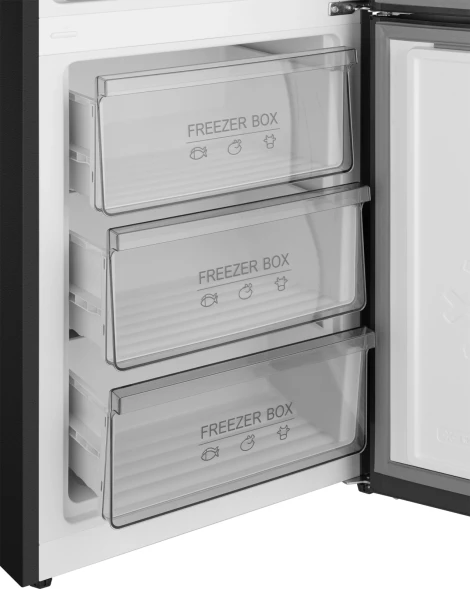 Холодильник Weissgauff WRK 2000 Total NoFrost Inverter 2-хкамерн. черный инвертер