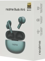 Гарнитура внутриканальные Realme Buds Air 6 зеленый беспроводные bluetooth в ушной раковине (631209000124)