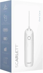 Ирригатор Scarlett SC-WF03 портатив. 3насад. белый