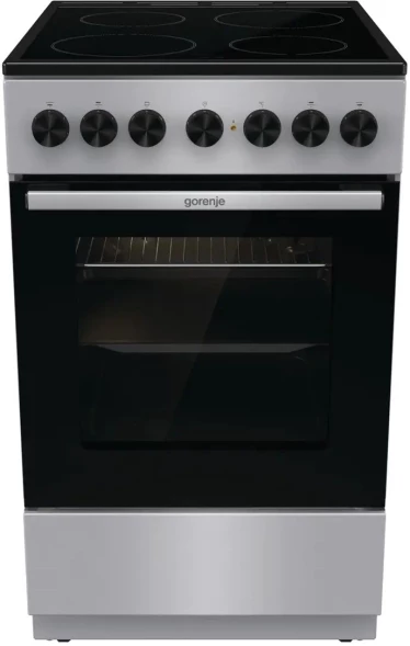 Плита Электрическая Gorenje GEC5B60SG серый стеклокерамика (без крышки)