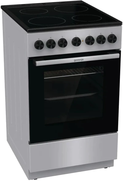 Плита Электрическая Gorenje GEC5B60SG серый стеклокерамика (без крышки)