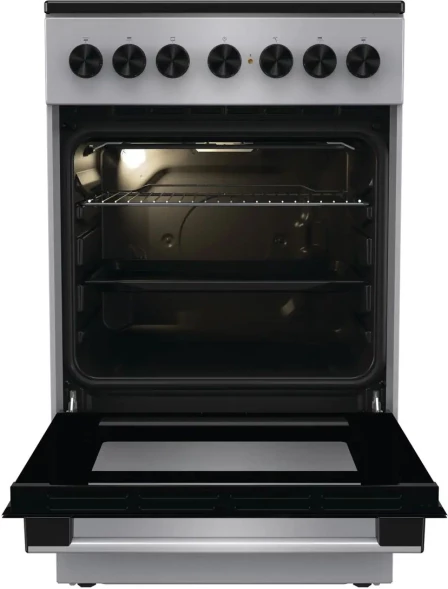 Плита Электрическая Gorenje GEC5B60SG серый стеклокерамика (без крышки)