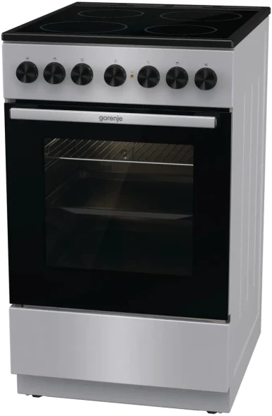 Плита Электрическая Gorenje GEC5B60SG серый стеклокерамика (без крышки)