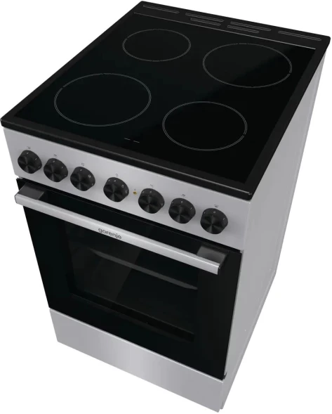 Плита Электрическая Gorenje GEC5B60SG серый стеклокерамика (без крышки)