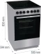 Плита Электрическая Gorenje GEC5B60SG серый стеклокерамика (без крышки)