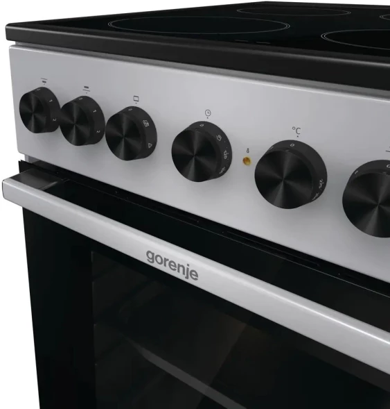 Плита Электрическая Gorenje GEC5B60SG серый стеклокерамика (без крышки)