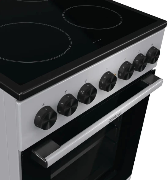 Плита Электрическая Gorenje GEC5B60SG серый стеклокерамика (без крышки)