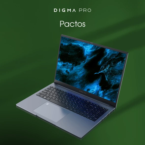 Ноутбук Digma Pro Pactos Core i7 1255U 16Gb SSD512Gb Intel Iris Xe graphics 16&amp;quot; IPS WUXGA (1920x1200) Windows 11 Pro dk.grey WiFi BT Cam 5500mAh (DN16P7-ADXW01)