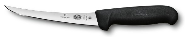 Нож кухонный Victorinox Fibrox (5.6613.15) стальной обвалочный лезв.150мм прямая заточка черный