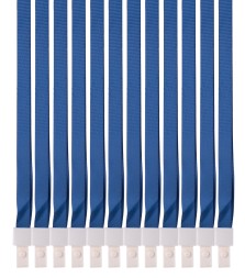 Шнур для пропуска Deli 8352blue 45х1см нейлон синий (упак.:12шт) пластиковый пакет