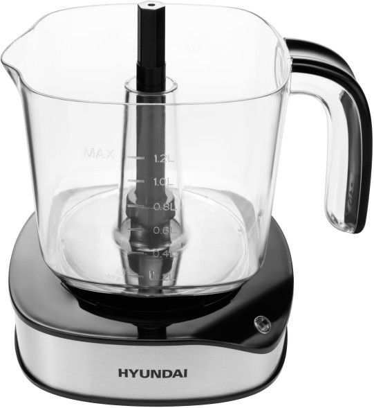 Соковыжималка цитрусовая Hyundai HY-JC4123 30Вт рез.сок.:1200мл. черный/нержавеющая сталь