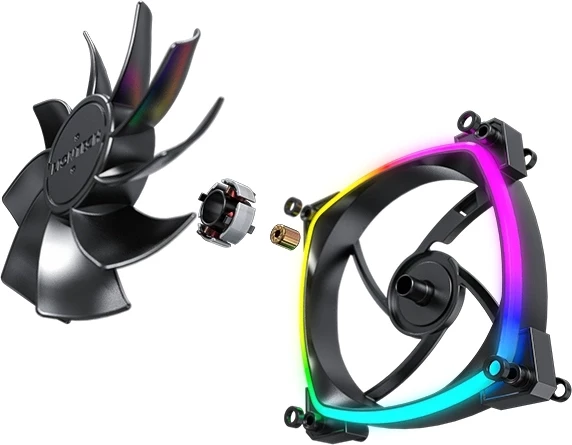 Вентилятор для корпуса Montech RX120 Reverse ARGB 120х120x25 черный 4-pin 27дБ (RX120 PWM BLACK) Ret