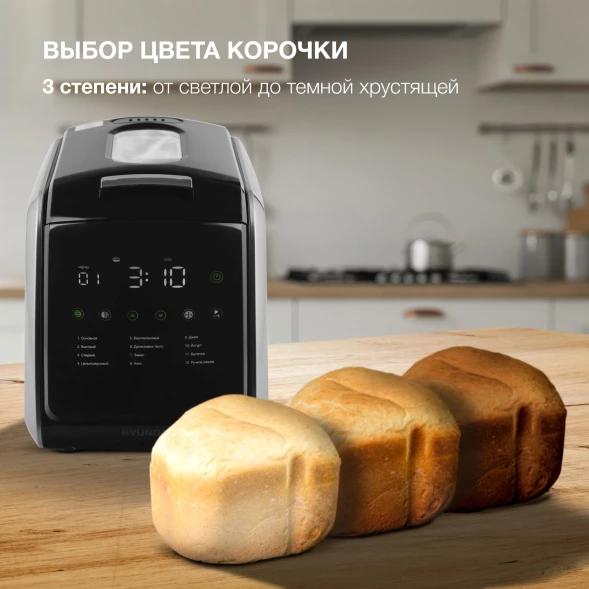 Хлебопечь Hyundai HYBM-5085 850Вт черный/серебристый