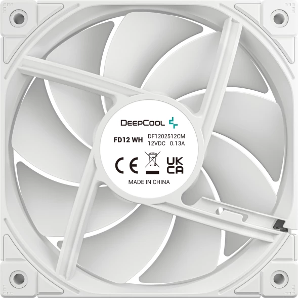 Вентилятор для корпуса Deepcool FD12 120х120x25 белый 4-pin 26.9дБ (R-FD12-WHNPN1-G) Ret