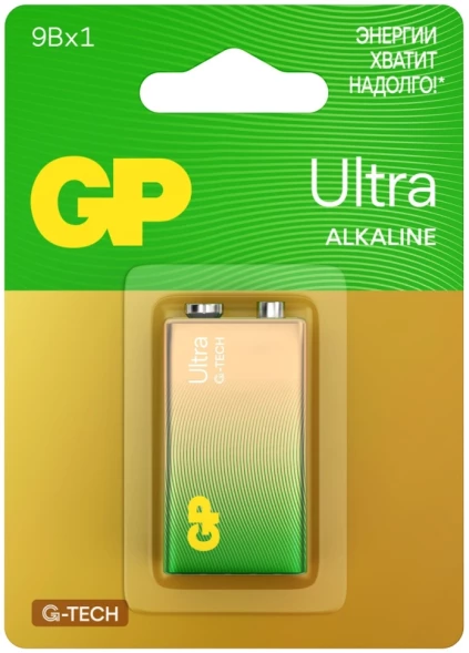 Батарея GP Ultra Alkaline 1604AUA21-5CRSBC1 9V (1шт) блистер