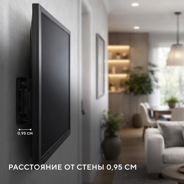 Кронштейн для телевизора Hyundai SL-X3 черный 32&amp;quot;-65&amp;quot; макс.75кг настенный фиксированный