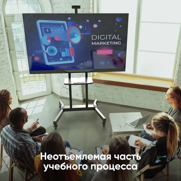 Стойка для телевизора Onkron TS1891 черный 50&amp;quot;-90&amp;quot; макс.100кг напольный мобильный