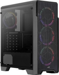 Корпус Aerocool Ore Saturn FRGB-G-BK-v1 черный без БП ATX 3x120mm 2xUSB2.0 1xUSB3.0 audio bott PSU