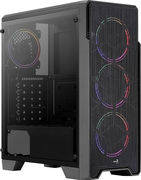 Корпус Aerocool Ore Saturn FRGB-G-BK-v1 черный без БП ATX 3x120mm 2xUSB2.0 1xUSB3.0 audio bott PSU