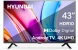 Телевизор LED Hyundai 43&amp;quot; H-LED43BU7006 Android TV Frameless Metal черный 4K Ultra HD 60Hz DVB-T DVB-T2 DVB-C DVB-S DVB-S2 USB WiFi Smart TV