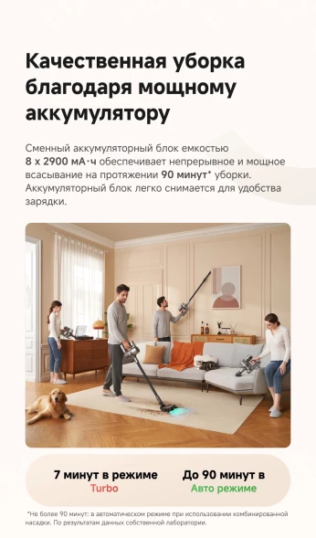 Пылесос ручной Dreame R20 Aqua 425Вт серый
