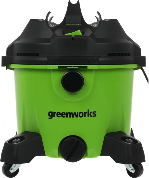 Строительный пылесос Greenworks G120WDV 1300Вт (уборка: сухая/сбор воды) зеленый