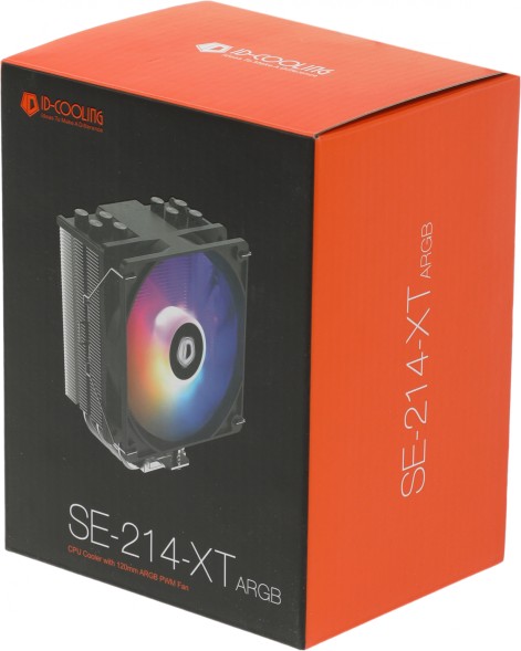 Устройство охлаждения(кулер) ID-Cooling SE-214-XT ARGB Soc-AM5/AM4/1151/1200/1700 черный 4-pin 16-29dB Al+Cu 180W 810gr Ret