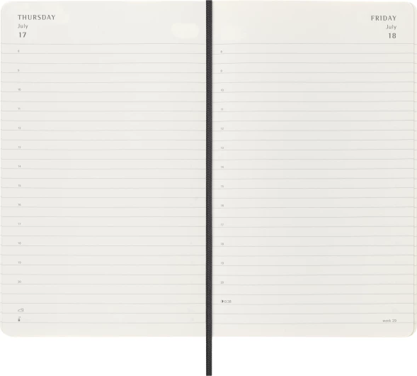 Ежедневник Moleskine ACADEMIC SOFT Large 130х210мм датир.18мес 592стр. мягкая обложка черный