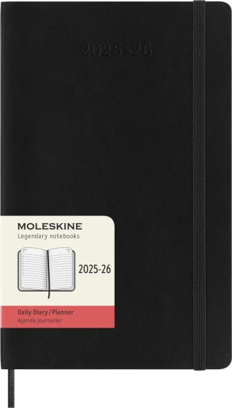 Ежедневник Moleskine ACADEMIC SOFT Large 130х210мм датир.18мес 592стр. мягкая обложка черный