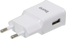 Сетевое зар./устр. Buro TJ-248W 15W 2.4A (QC) USB-A универсальное белый