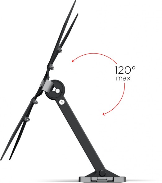 Кронштейн для телевизора Holder LCDS-5520-B черный 32&amp;quot;-55&amp;quot; макс.45кг настенный поворотно-выдвижной и наклонный