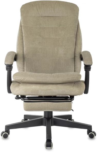 Кресло руководителя Бюрократ T-9950MSG-F Fabric песочный Light-21 крестов. пластик подст.для ног