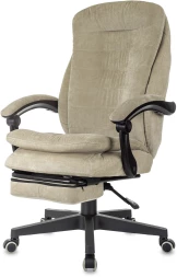 Кресло руководителя Бюрократ T-9950MSG-F Fabric песочный Light-21 крестов. пластик подст.для ног