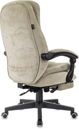 Кресло руководителя Бюрократ T-9950MSG-F Fabric песочный Light-21 крестов. пластик подст.для ног