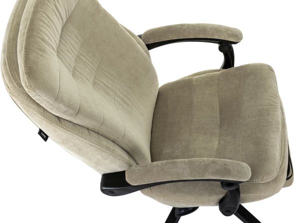 Кресло руководителя Бюрократ T-9950MSG-F Fabric песочный Light-21 крестов. пластик подст.для ног