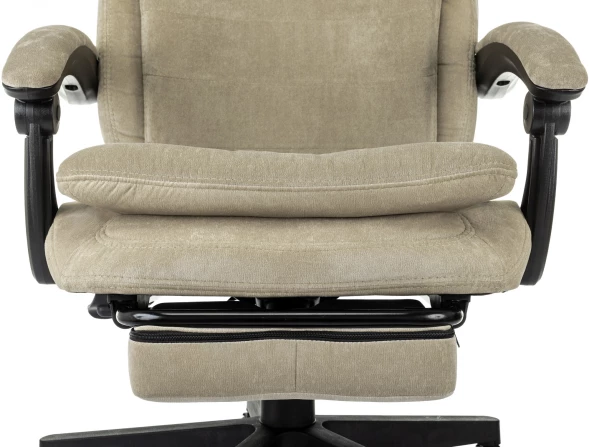 Кресло руководителя Бюрократ T-9950MSG-F Fabric песочный Light-21 крестов. пластик подст.для ног