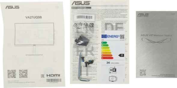 Монитор Asus 27&amp;quot; Business VA27UQSB черный IPS LED 16:9 HDMI M/M матовая HAS Piv 1000:1 350cd 178гр/178гр 3840x2160 60Hz DP 4K USB 6.5кг