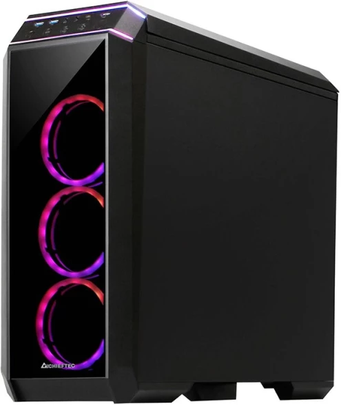 Корпус Chieftec Stallion II черный без БП ATX 4x120mm 1xUSB2.0 2xUSB3.1 audio bott PSU