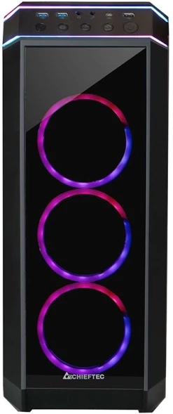 Корпус Chieftec Stallion II черный без БП ATX 4x120mm 1xUSB2.0 2xUSB3.1 audio bott PSU