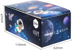 Набор ластиков Deli 71133-P 110x62x47мм ПВХ ассорти картон.кор. (24шт)