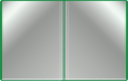 Папка с 80 прозр.вклад. Бюрократ -BPV80GRN A4 пластик 0.8мм торц.карм с бум. встав зеленый