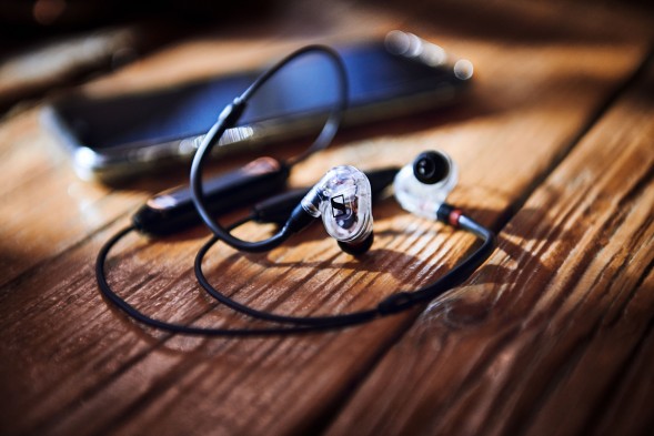Наушники вкладыши Sennheiser IE 100 PRO 1.3м прозрачный/черный проводные в ушной раковине (508941)