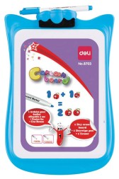 Доска маркерная Deli E8703 лак белый 20.6x30.3см пластик рама двухсторонняя маркер/стиратель