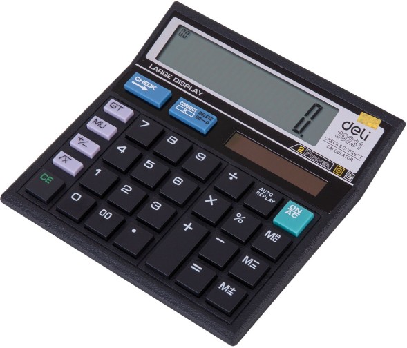 Калькулятор настольный Deli E39231 черный 12-разр.